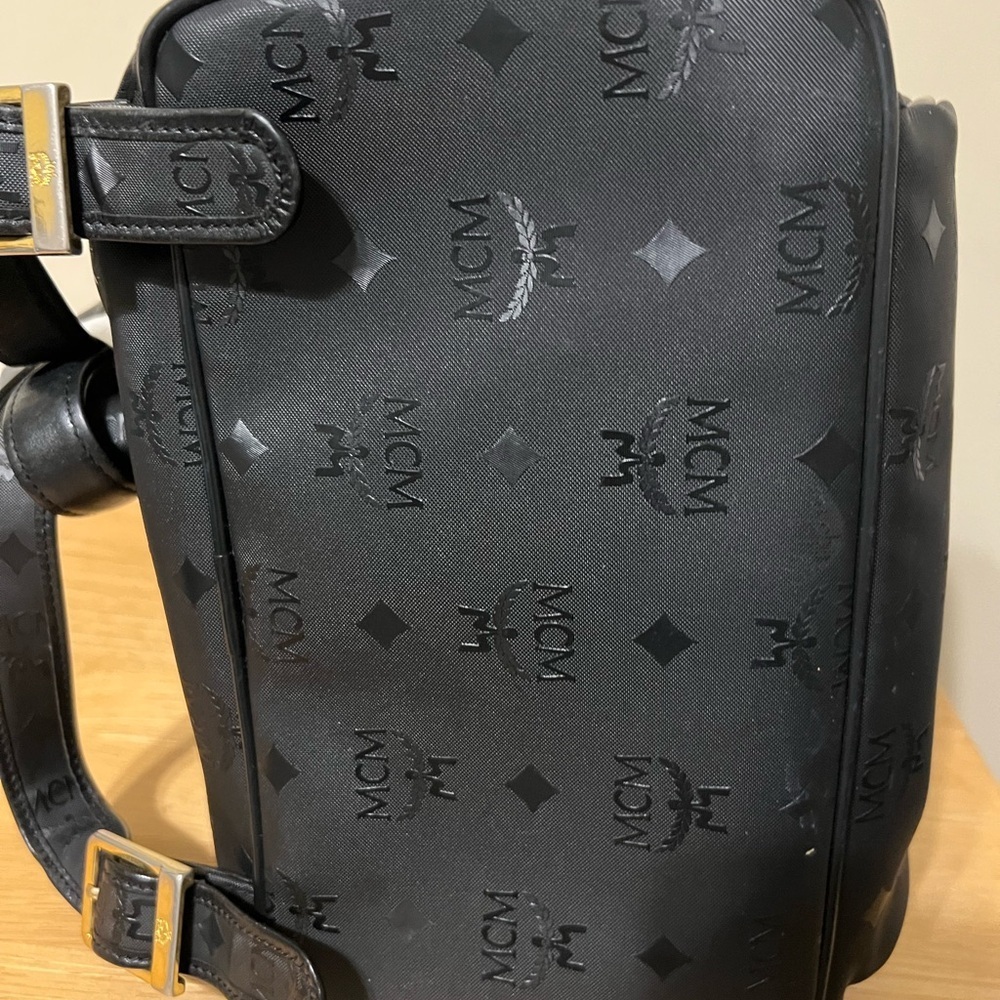MCM Black Logo Backpack - Picture 9 of 13